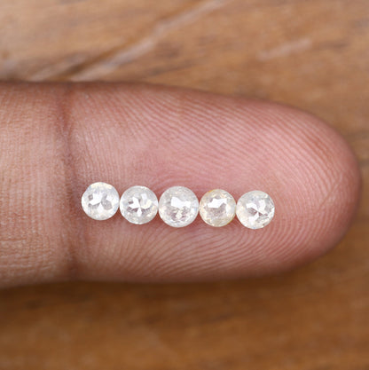Salt And Pepper Diamond | Round Rose Cut Diamond | Natural Loose Earth Mined Diamond For Engagement Ring & Wedding Ring | Diamonds
