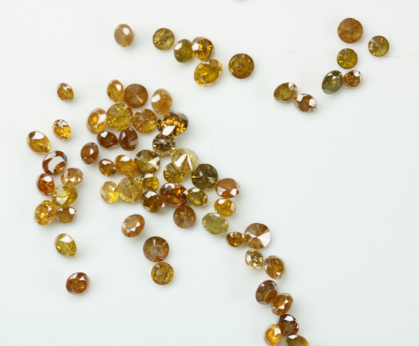 Full Yellow Round Brilliant Cut Natural Loose Diamond Ideal for Rings, Earrings, Jewelry Making Small Wholesale Price Diamonds