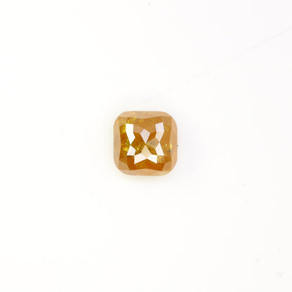 2.93 CT Rose Cut Cushion Yellow Diamond | Perfect for Gold Ring | Elegant & Unique Jewelry Piece