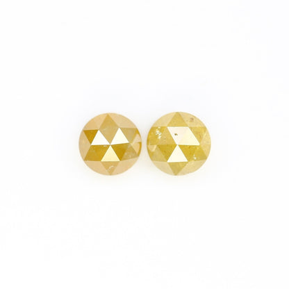 Yellow Diamond | Round Rose Cut Diamond | Salt and Pepper Diamond | Loose Diamonds For Wedding Ring, Earring Pairs | Diamonds
