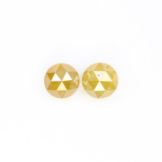 Yellow Diamond | Round Rose Cut Diamond | Salt and Pepper Diamond | Loose Diamonds For Wedding Ring, Earring Pairs | Diamonds