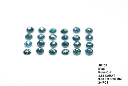Blue Diamond | Round Rose Cut Diamond | Fancy Color Diamond |Loose Diamonds For Wedding Ring, Pendant, Necklace Diamonds