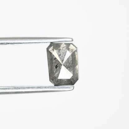 0.93 CT Salt and Pepper Emerald Shape Diamond - Natural Loose Emerald Cut Diamond - Emerald Engagement Ring - LABORDAY Offer
