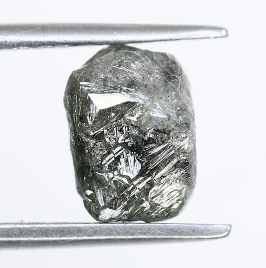 2.14 CT Uncut Raw Salt and Pepper - Loose Rough Diamond - Raw Irregular Shape - Customize Jewelry - Sale Offer - Christmas Gift