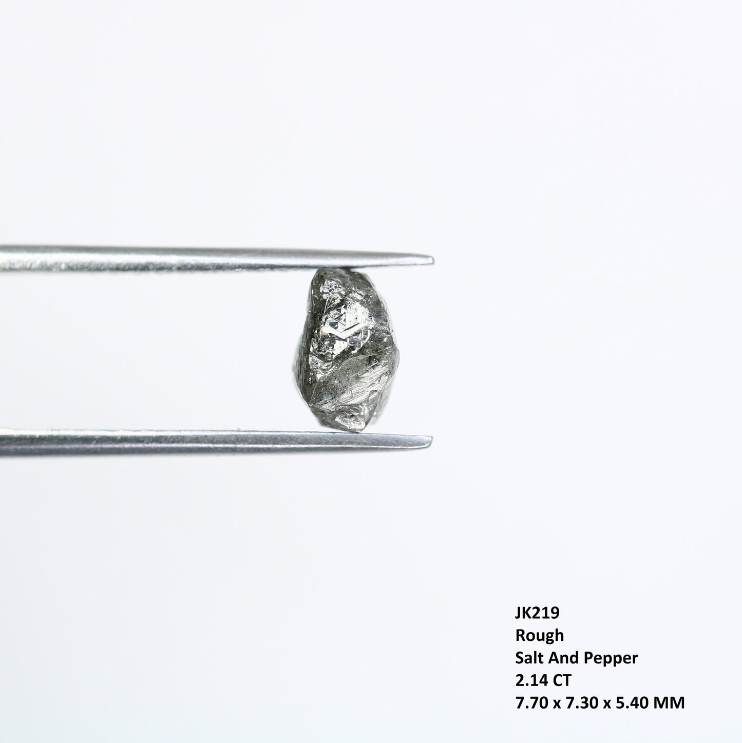 2.14 CT Uncut Raw Salt and Pepper - Loose Rough Diamond - Raw Irregular Shape - Customize Jewelry - Sale Offer - Christmas Gift