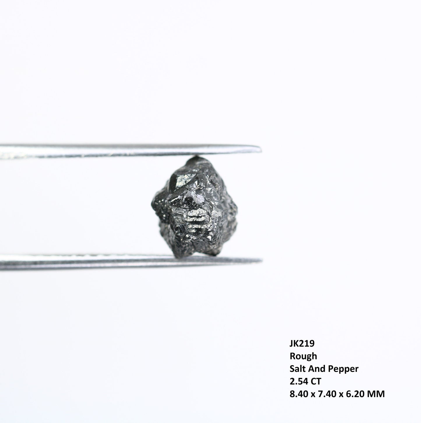 2.54 CT Uncut Raw Salt and Pepper - Loose Rough Diamond - Raw Irregular Shape - Customize Jewelry - Sale Offer - Christmas Gift