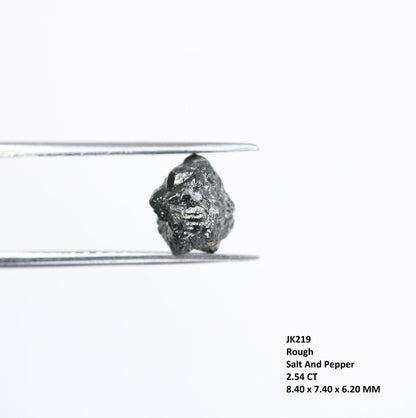 2.54 CT Uncut Raw Salt and Pepper - Loose Rough Diamond - Raw Irregular Shape - Customize Jewelry - Sale Offer - Christmas Gift