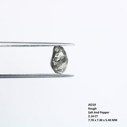2.14 CT Uncut Raw Salt and Pepper - Loose Rough Diamond - Raw Irregular Shape - Customize Jewelry - Sale Offer - Christmas Gift