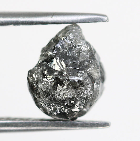 2.07 CT Uncut Raw Salt and Pepper - Loose Rough Diamond - Raw Irregular Shape - Customize Jewelry - Sale Offer - Christmas Gift