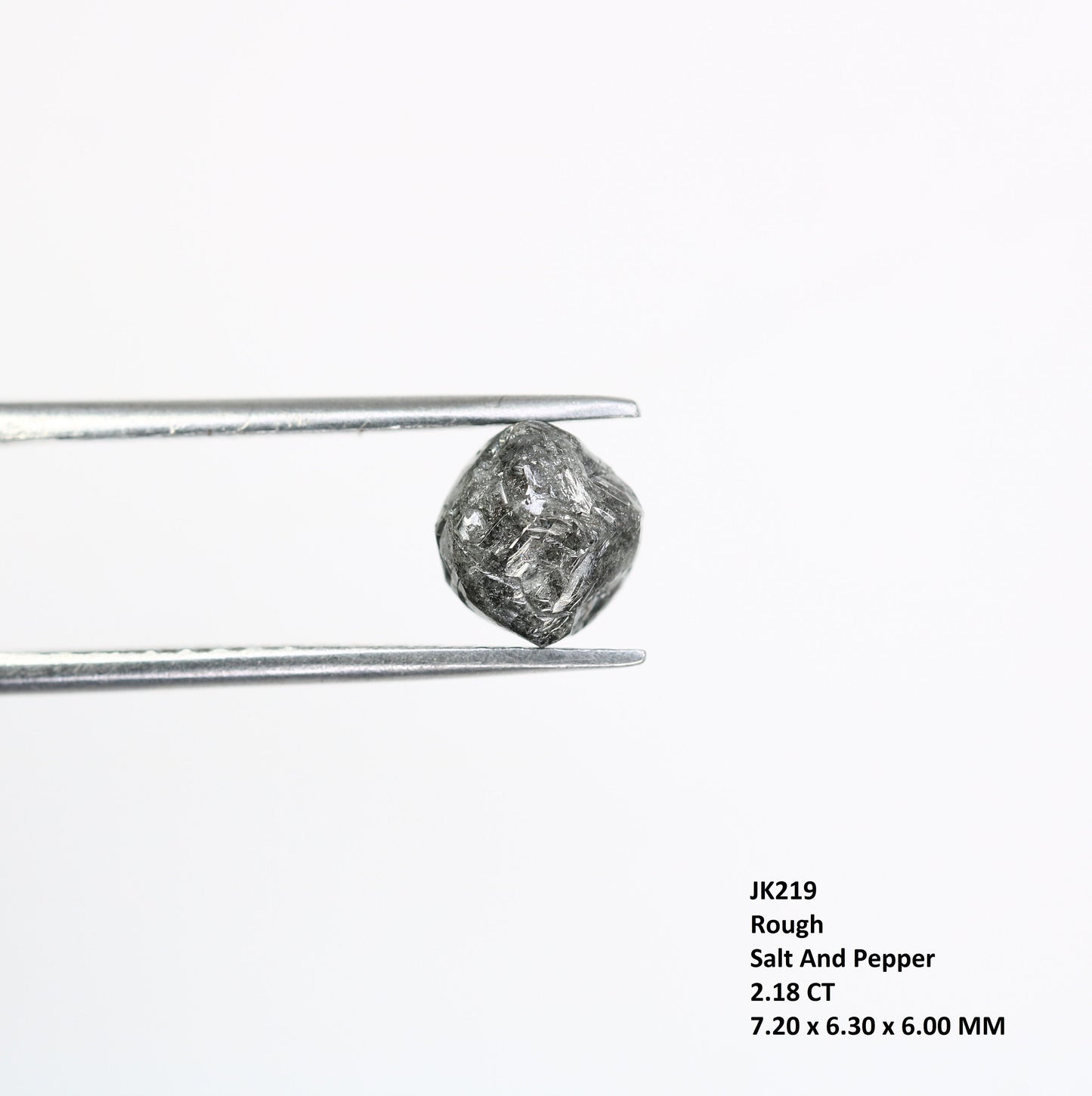 2.18 CTUncut Raw Salt and Pepper - Loose Rough Diamond - Raw Irregular Shape - Customize Jewelry - Sale Offer - Christmas Gift