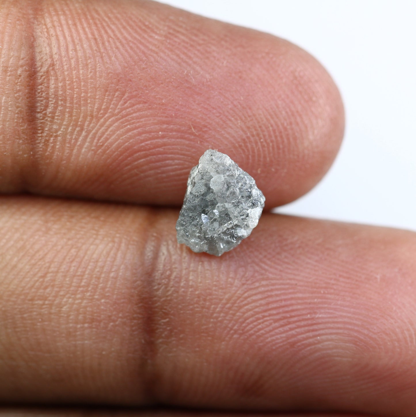 1.72 CT Gray Uncut Raw Salt and Pepper - Loose Rough Diamond - Raw Irregular Shape - Customize Jewelry - Sale Offer - Christmas Gift
