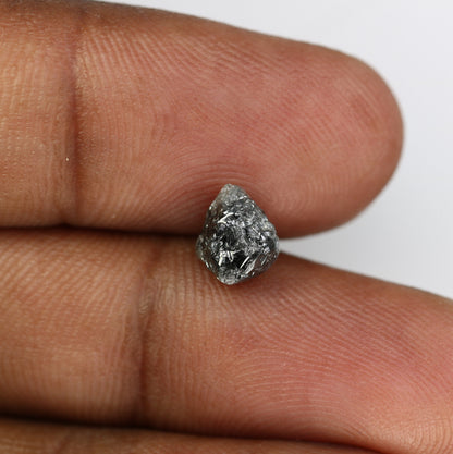 2.07 CT Uncut Raw Salt and Pepper - Loose Rough Diamond - Raw Irregular Shape - Customize Jewelry - Sale Offer - Christmas Gift