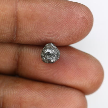 2.18 CTUncut Raw Salt and Pepper - Loose Rough Diamond - Raw Irregular Shape - Customize Jewelry - Sale Offer - Christmas Gift