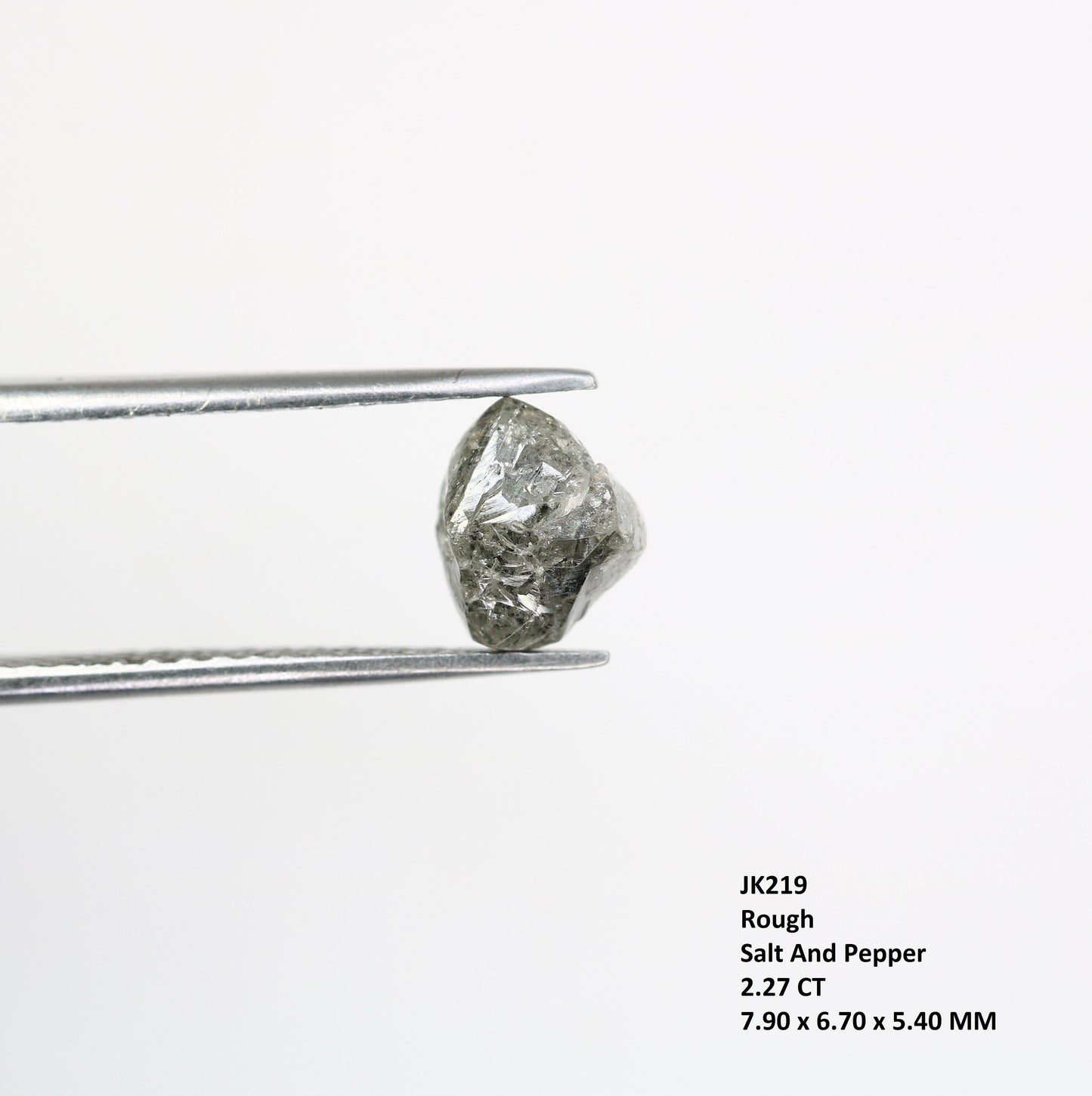 2.27 CT Uncut Raw Salt and Pepper - Loose Rough Diamond - Raw Irregular Shape - Customize Jewelry - Sale Offer - Christmas Gift