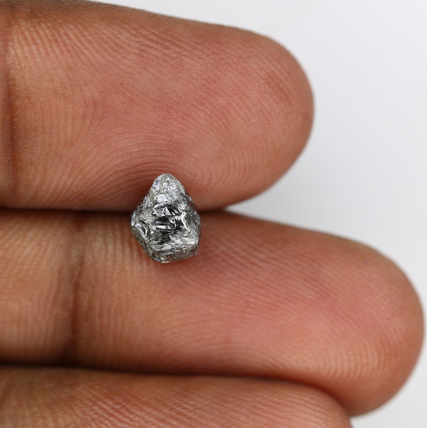 2.07 CT Uncut Raw Salt and Pepper - Loose Rough Diamond - Raw Irregular Shape - Customize Jewelry - Sale Offer - Christmas Gift