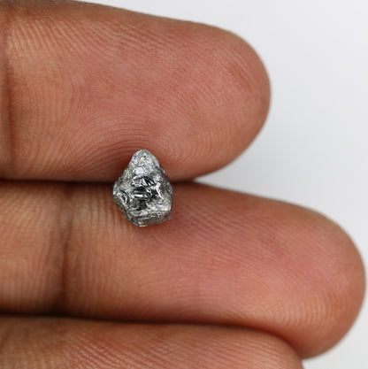 2.07 CT Uncut Raw Salt and Pepper - Loose Rough Diamond - Raw Irregular Shape - Customize Jewelry - Sale Offer - Christmas Gift
