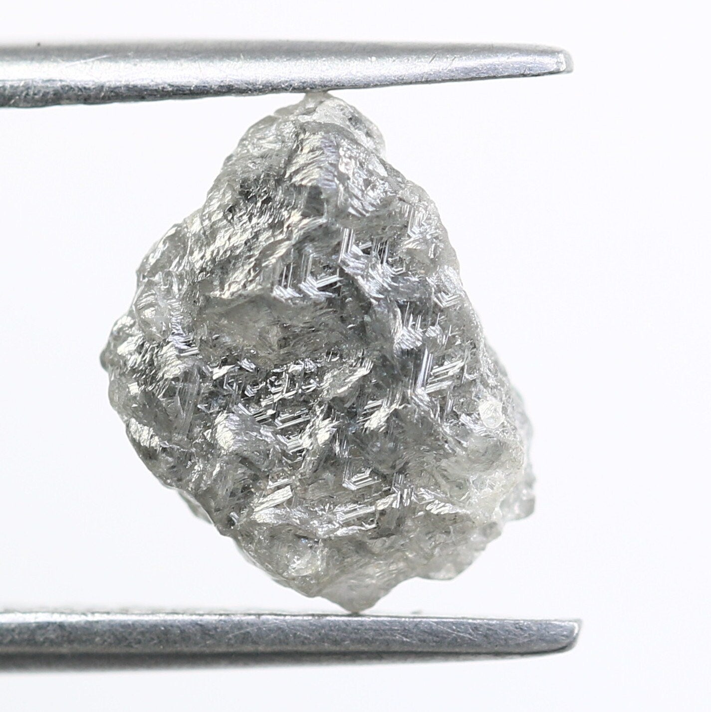1.72 CT Gray Uncut Raw Salt and Pepper - Loose Rough Diamond - Raw Irregular Shape - Customize Jewelry - Sale Offer - Christmas Gift