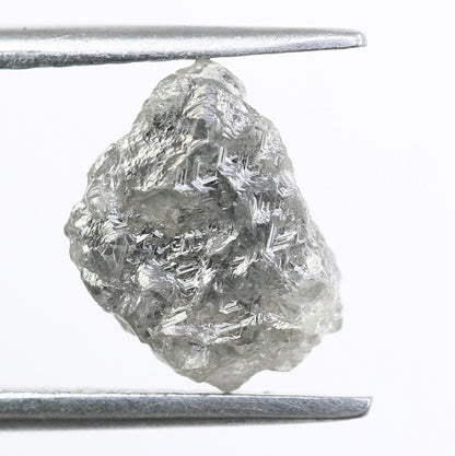 1.72 CT Gray Uncut Raw Salt and Pepper - Loose Rough Diamond - Raw Irregular Shape - Customize Jewelry - Sale Offer - Christmas Gift