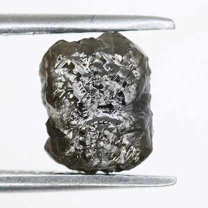 2.57 CT Uncut Raw Salt and Pepper - Loose Rough Diamond - Raw Irregular Shape - Customize Jewelry - Sale Offer - Christmas Gift