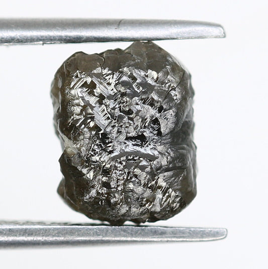 2.57 CT Uncut Raw Salt and Pepper - Loose Rough Diamond - Raw Irregular Shape - Customize Jewelry - Sale Offer - Christmas Gift