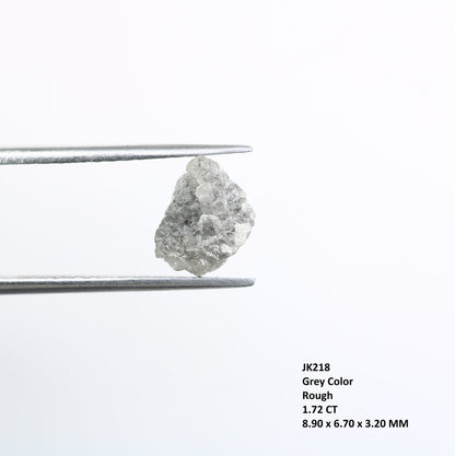 1.72 CT Gray Uncut Raw Salt and Pepper - Loose Rough Diamond - Raw Irregular Shape - Customize Jewelry - Sale Offer - Christmas Gift