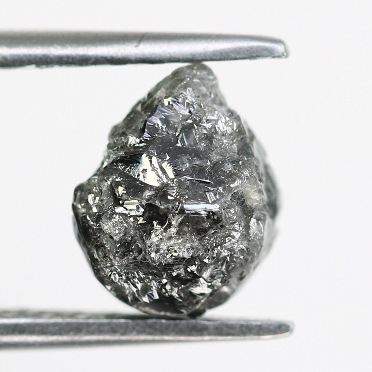 2.07 CT Uncut Raw Salt and Pepper - Loose Rough Diamond - Raw Irregular Shape - Customize Jewelry - Sale Offer - Christmas Gift