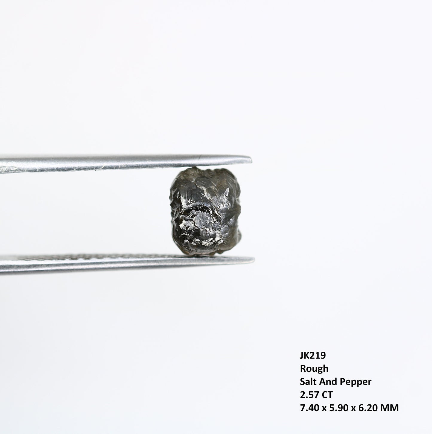 2.57 CT Uncut Raw Salt and Pepper - Loose Rough Diamond - Raw Irregular Shape - Customize Jewelry - Sale Offer - Christmas Gift