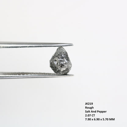 2.07 CT Uncut Raw Salt and Pepper - Loose Rough Diamond - Raw Irregular Shape - Customize Jewelry - Sale Offer - Christmas Gift