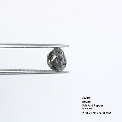 2.02 CT Uncut Raw Salt and Pepper - Loose Rough Diamond - Raw Irregular Shape - Customize Jewelry - Sale Offer - Christmas Gift