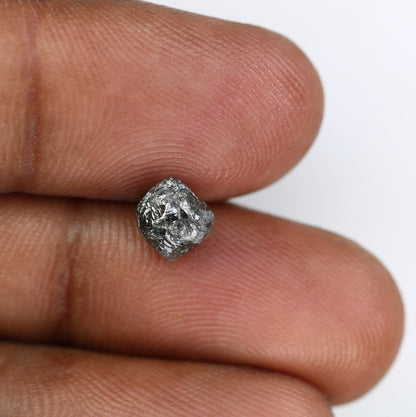 2.02 CT Uncut Raw Salt and Pepper - Loose Rough Diamond - Raw Irregular Shape - Customize Jewelry - Sale Offer - Christmas Gift