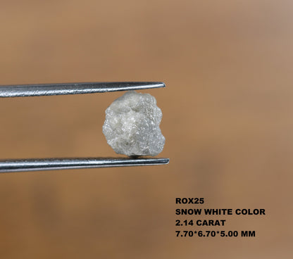 2.14 CT Snow White Uncut Raw Salt and Pepper - Loose Rough Diamond - Raw Irregular Shape - Customize Jewelry - Sale Offer - Christmas Gift