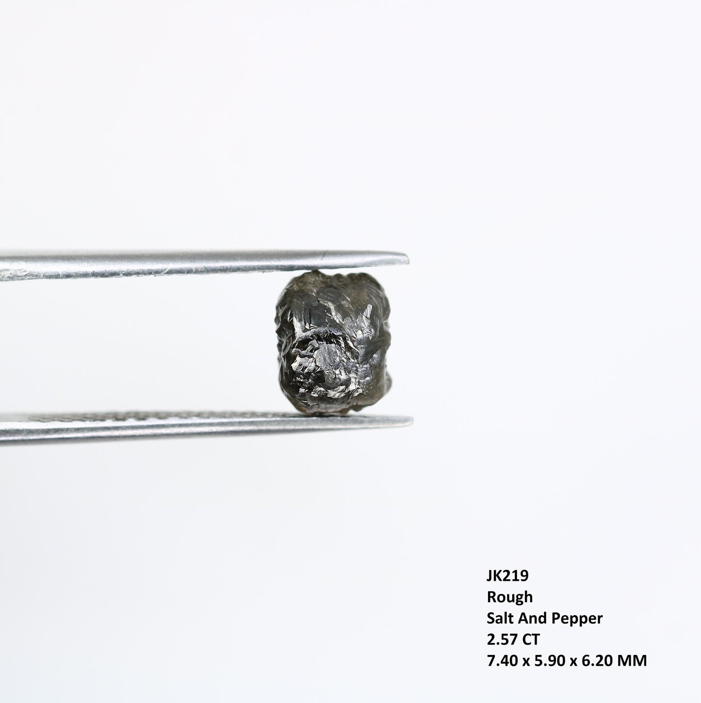 2.57 CT Uncut Raw Salt and Pepper - Loose Rough Diamond - Raw Irregular Shape - Customize Jewelry - Sale Offer - Christmas Gift