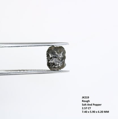 2.57 CT Uncut Raw Salt and Pepper - Loose Rough Diamond - Raw Irregular Shape - Customize Jewelry - Sale Offer - Christmas Gift