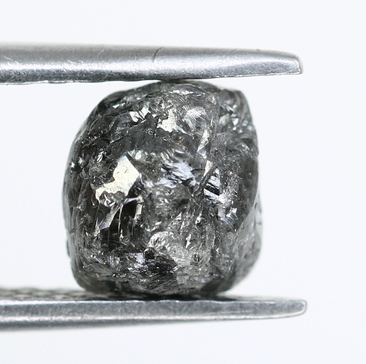 2.02 CT Uncut Raw Salt and Pepper - Loose Rough Diamond - Raw Irregular Shape - Customize Jewelry - Sale Offer - Christmas Gift
