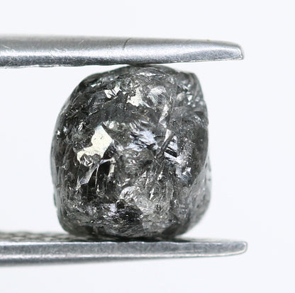 2.02 CT Uncut Raw Salt and Pepper - Loose Rough Diamond - Raw Irregular Shape - Customize Jewelry - Sale Offer - Christmas Gift