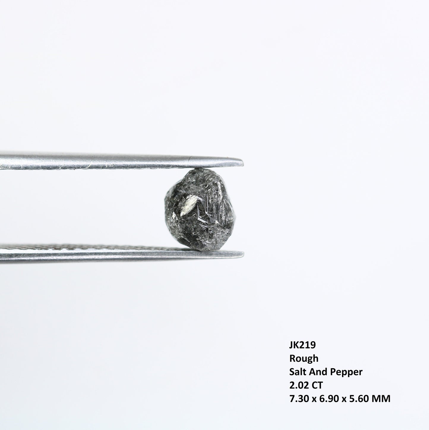 2.02 CT Uncut Raw Salt and Pepper - Loose Rough Diamond - Raw Irregular Shape - Customize Jewelry - Sale Offer - Christmas Gift