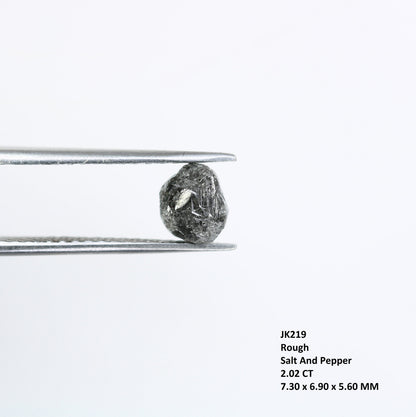 2.02 CT Uncut Raw Salt and Pepper - Loose Rough Diamond - Raw Irregular Shape - Customize Jewelry - Sale Offer - Christmas Gift