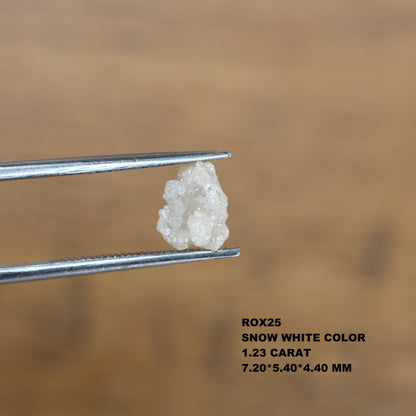 1.23 CT  Snow White Uncut Raw Salt and Pepper - Loose Rough Diamond - Raw Irregular Shape - Customize Jewelry - Sale Offer - Christmas Gift