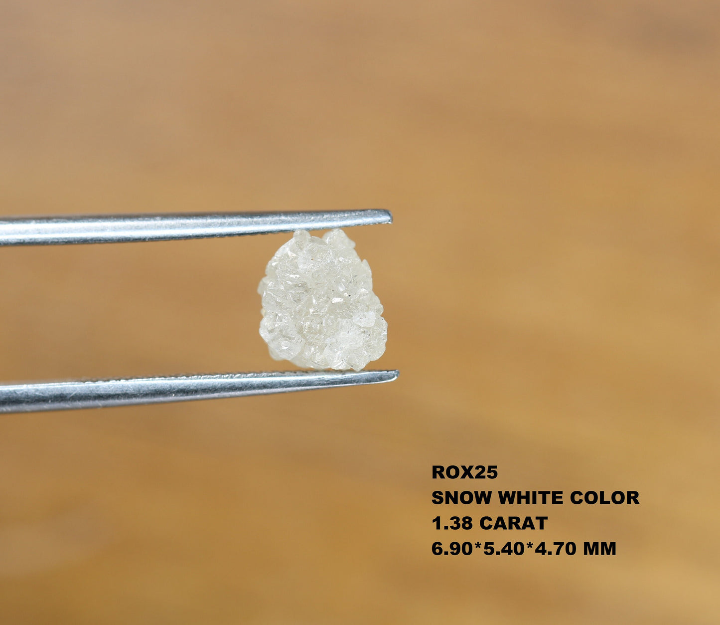 1.38 CT White Uncut Raw Salt and Pepper - Loose Rough Diamond - Raw Irregular Shape - Customize Jewelry - Sale Offer - Christmas Gift