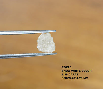 1.38 CT White Uncut Raw Salt and Pepper - Loose Rough Diamond - Raw Irregular Shape - Customize Jewelry - Sale Offer - Christmas Gift