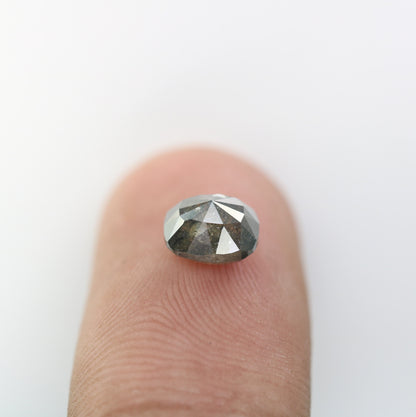 1.73 CT Oval Salt and Pepper Rustic Diamond | Ideal for Engagement Ring | Wedding Jewelry | Perfect Gift for Wife or Girlfriend