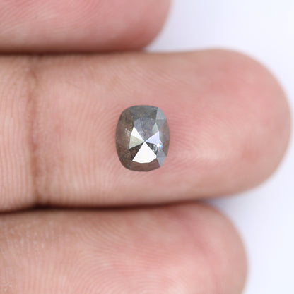 1.73 CT Oval Salt and Pepper Rustic Diamond | Ideal for Engagement Ring | Wedding Jewelry | Perfect Gift for Wife or Girlfriend