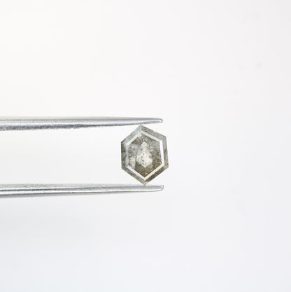 0.85 CT Hexagon Loose Salt and Pepper Diamond - Natural Hexagon Diamond - Salt and Pepper Ring - Gift for Wifey - Gift for mother - Jewlery