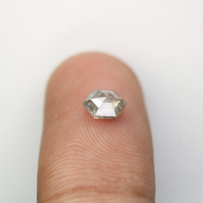 0.85 CT Hexagon Loose Salt and Pepper Diamond - Natural Hexagon Diamond - Salt and Pepper Ring - Gift for Wifey - Gift for mother - Jewlery