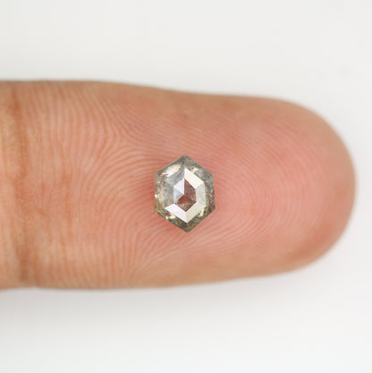 0.85 CT Hexagon Loose Salt and Pepper Diamond - Natural Hexagon Diamond - Salt and Pepper Ring - Gift for Wifey - Gift for mother - Jewlery
