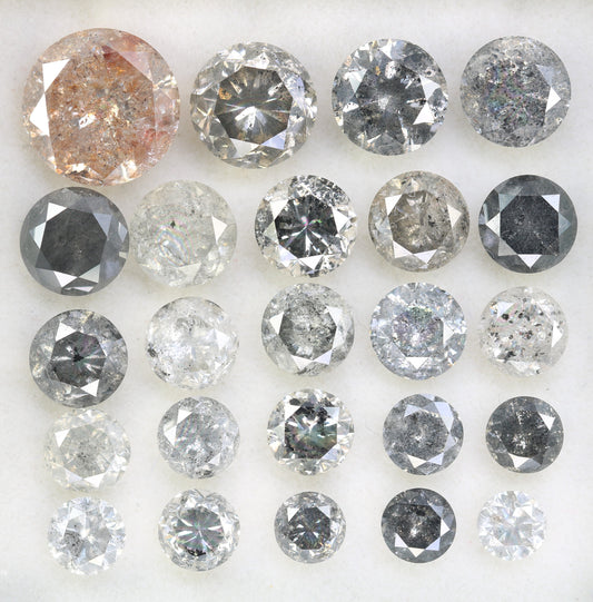 Round Cut Salt and Pepper Diamond for Rings | Holiday Sale on Unique Diamonds | Perfect Gift for Granny
