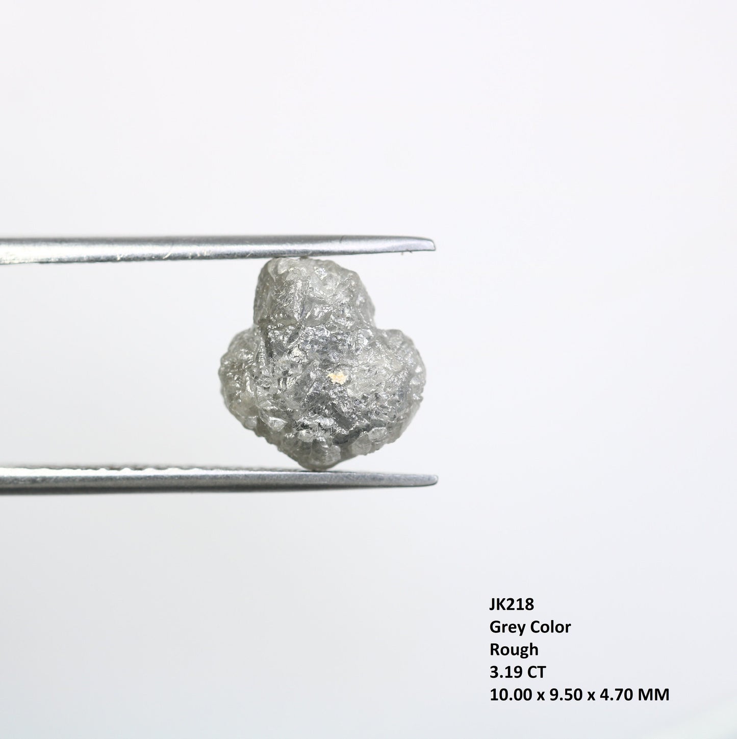 3.19 CT Uncut Raw Salt and Pepper - Loose Rough Diamond - Raw Irregular Shape - Customize Jewelry - Sale Offer - Christmas Gift