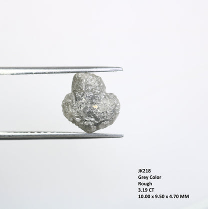 3.19 CT Uncut Raw Salt and Pepper - Loose Rough Diamond - Raw Irregular Shape - Customize Jewelry - Sale Offer - Christmas Gift