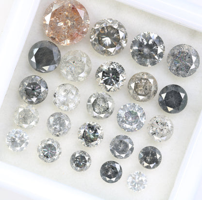 Round Cut Salt and Pepper Diamond for Rings | Holiday Sale on Unique Diamonds | Perfect Gift for Granny