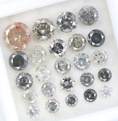 Round Cut Salt and Pepper Diamond for Rings | Holiday Sale on Unique Diamonds | Perfect Gift for Granny